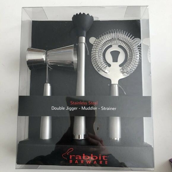 Rabbit Brand Barware 3-Piece Polished Chrome Set - Picture 10 of 12